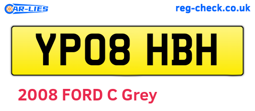 YP08HBH are the vehicle registration plates.