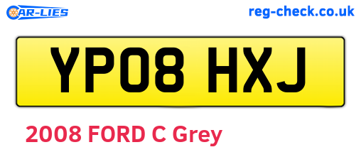 YP08HXJ are the vehicle registration plates.