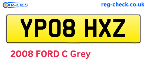 YP08HXZ are the vehicle registration plates.