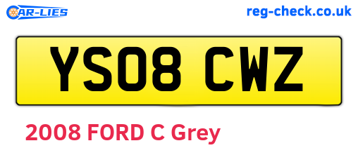 YS08CWZ are the vehicle registration plates.