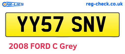YY57SNV are the vehicle registration plates.