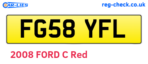 FG58YFL are the vehicle registration plates.