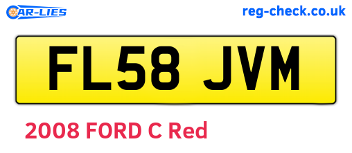 FL58JVM are the vehicle registration plates.