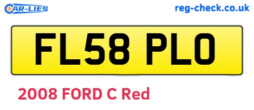 FL58PLO are the vehicle registration plates.