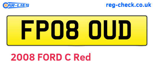 FP08OUD are the vehicle registration plates.