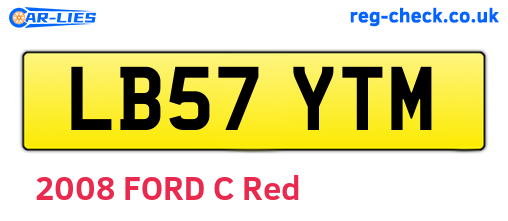 LB57YTM are the vehicle registration plates.