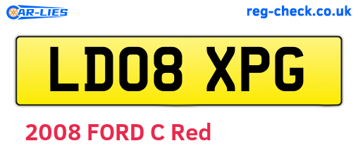 LD08XPG are the vehicle registration plates.