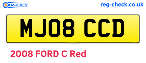 MJ08CCD are the vehicle registration plates.