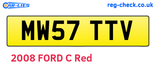 MW57TTV are the vehicle registration plates.