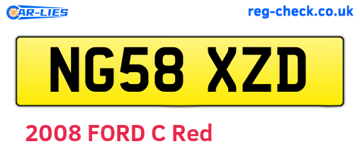 NG58XZD are the vehicle registration plates.