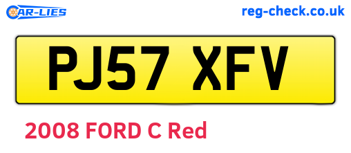 PJ57XFV are the vehicle registration plates.