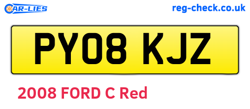 PY08KJZ are the vehicle registration plates.