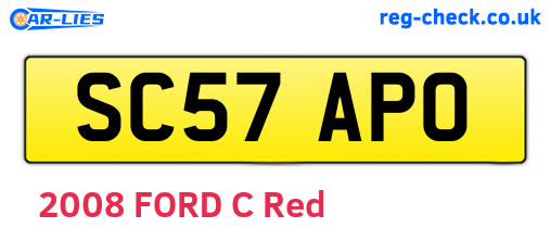 SC57APO are the vehicle registration plates.