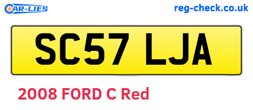SC57LJA are the vehicle registration plates.