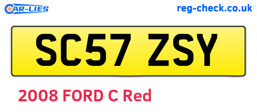 SC57ZSY are the vehicle registration plates.