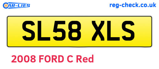 SL58XLS are the vehicle registration plates.