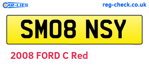 SM08NSY are the vehicle registration plates.