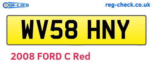 WV58HNY are the vehicle registration plates.