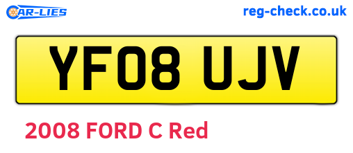 YF08UJV are the vehicle registration plates.