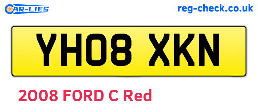 YH08XKN are the vehicle registration plates.