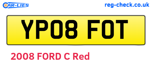 YP08FOT are the vehicle registration plates.