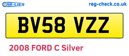 BV58VZZ are the vehicle registration plates.