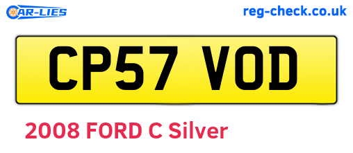 CP57VOD are the vehicle registration plates.
