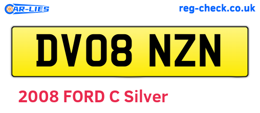 DV08NZN are the vehicle registration plates.