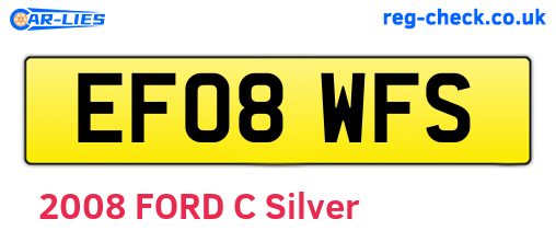 EF08WFS are the vehicle registration plates.