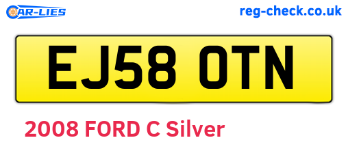 EJ58OTN are the vehicle registration plates.