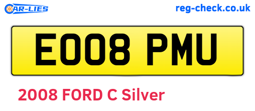 EO08PMU are the vehicle registration plates.