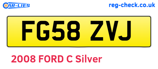 FG58ZVJ are the vehicle registration plates.