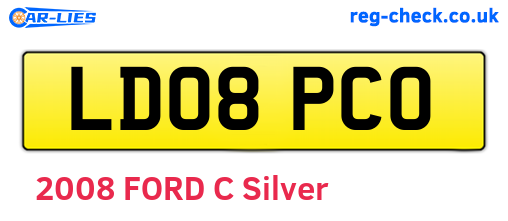 LD08PCO are the vehicle registration plates.