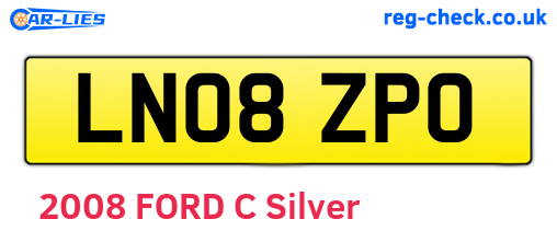 LN08ZPO are the vehicle registration plates.
