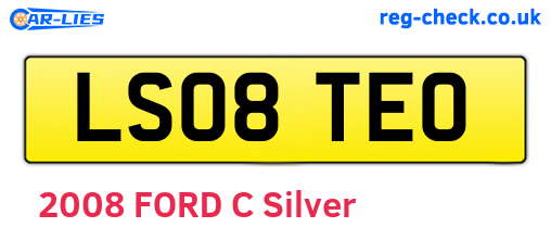 LS08TEO are the vehicle registration plates.