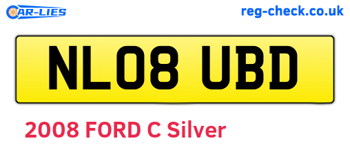 NL08UBD are the vehicle registration plates.