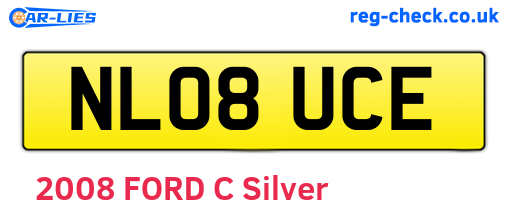 NL08UCE are the vehicle registration plates.