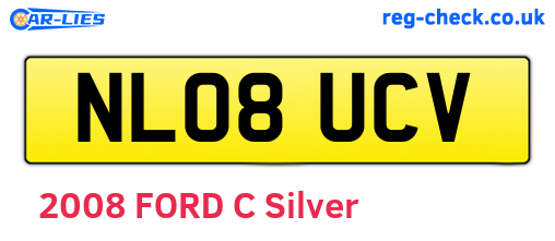 NL08UCV are the vehicle registration plates.