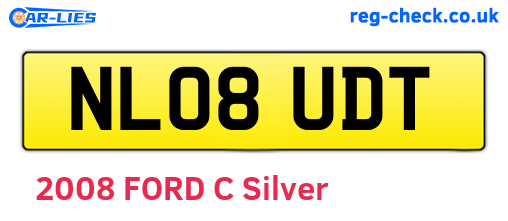 NL08UDT are the vehicle registration plates.