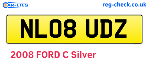 NL08UDZ are the vehicle registration plates.