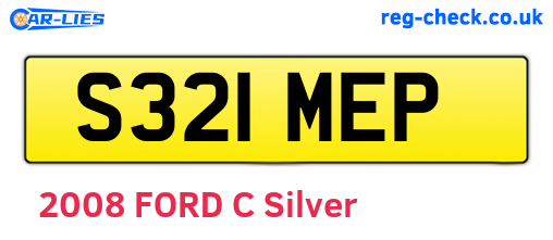 S321MEP are the vehicle registration plates.