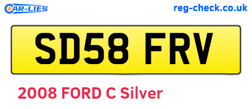 SD58FRV are the vehicle registration plates.