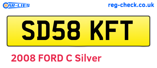 SD58KFT are the vehicle registration plates.