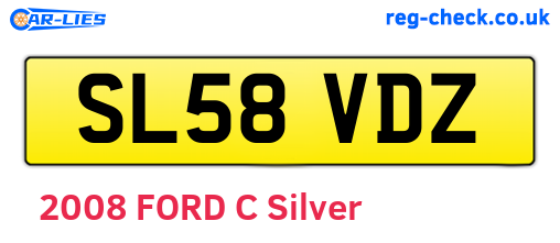 SL58VDZ are the vehicle registration plates.