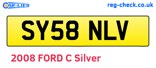 SY58NLV are the vehicle registration plates.