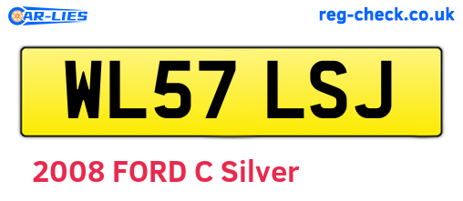 WL57LSJ are the vehicle registration plates.