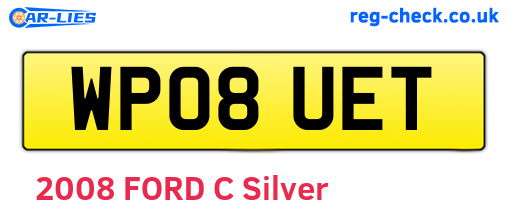 WP08UET are the vehicle registration plates.