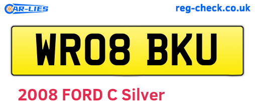 WR08BKU are the vehicle registration plates.