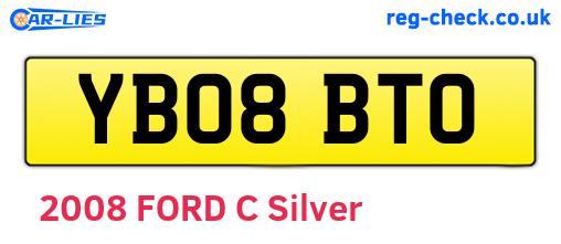 YB08BTO are the vehicle registration plates.