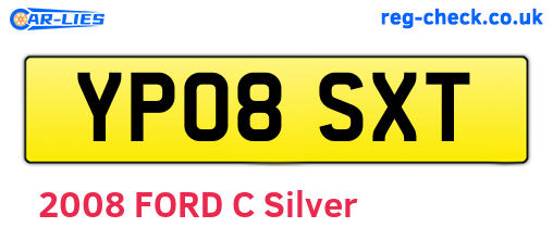 YP08SXT are the vehicle registration plates.